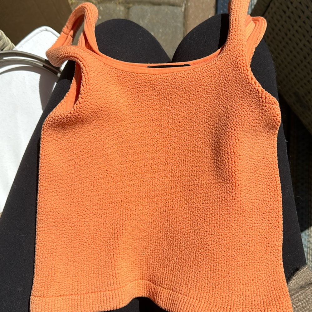 Zara crinkle tank